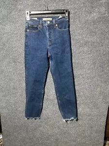 Levis Jeans Womens Size 23 Wedgie Straight Blue Denim Button Fly - Picture 1 of 9