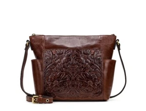 Patricia Nash Leather Aveley Tote - British Tan Tooled British Tan Tooled Gold M - Picture 1 of 12