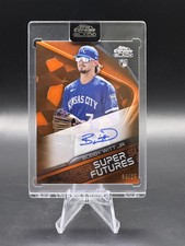2022 Topps Chrome Black Bobby Witt Jr Super Futures Auto Orange Refractor 04/25