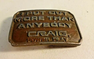 Craig Powerplay Car Stereo Cassette Audio Stereo Music 1970s Vtg Belt Buckle - Picture 1 of 4