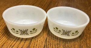 Vintage Fire King Anchor Hocking 434 6 oz Meadow Green Custard Ramekin Lot of 2 - Picture 1 of 11