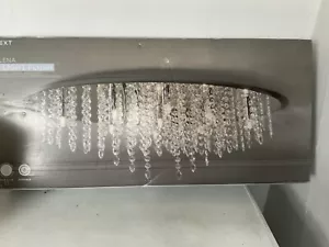 Brand Nxt Chrome Elena 9 Light Oval Flush Ceiling Light RRP£150 Sealed - Picture 1 of 22