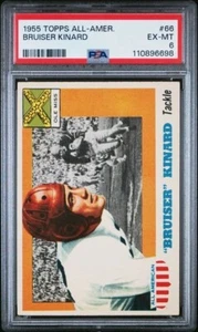 1955 Topps All-American Football RC Card #66 "Bruiser" Kinard (HOF) PSA EX-MT 6! - Picture 1 of 4