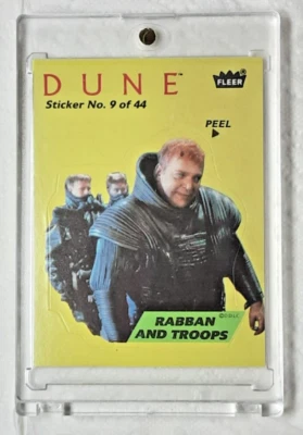 1984 DUNE MOVIE TRADING CARD STICKER 9 RABBAN AND TROOPS - Image 1 of 2