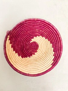 Boho Decor | African Wall Basket | Handcrafted Wall Decor | Ugandan Basket - Picture 1 of 2