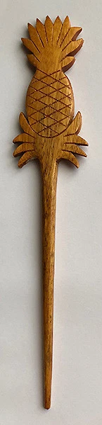 Wooden Hair Pick Pineapple Hawaii Beautiful Jewelry One Stick NI - Image 1 of 1