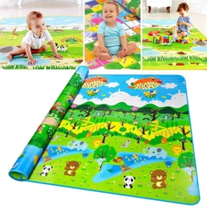 Large Baby Play Mat Kids Double Sided Crawl Educational Picnic Carpet 200x180cm - Picture 1 of 7