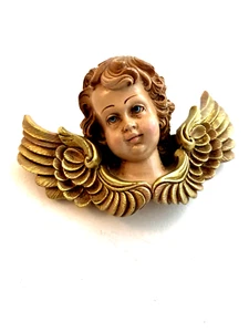 Engel Putte Puttenkopf farbig Italien signiert Handbemalt - Bild 1 von 5