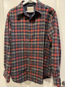 Wetterfestes Vintage Herren Gr. L mehrfarbig kariertes Langarm Flanellhemd - Bild 1 von 3