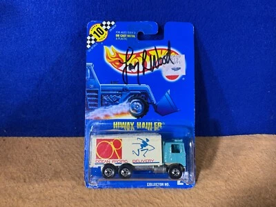 J10-10 Hot Wheels - Highway Hauler/Ocean Pacific - Larry Wood autografiado 1994 Foto 1 de 4