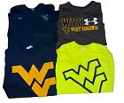 Lot 4X West Virginia Mountaineers Shirts Xl Nike Under Armour Heat Gear Gildan