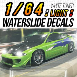 1/64 Scale '95 Mitsubishi Eclipse Head Tail Light WaterSlide Decals for Hot - Picture 1 of 5
