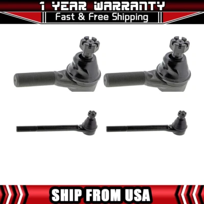 4 extremos de varilla de dirección Mevotech delanteros interiores exteriores para Dodge D350 1989 1990 1991 Foto 1 de 4