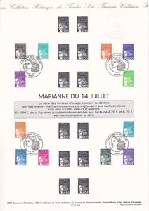 Document philatélique 1er jour 43- 1997 Marianne du 14 Juillet - Picture 1 of 1