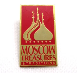 Prendedor Moscow Treasures Traditions exposición Boeing cúpula rusa 1990 tono dorado - Imagen 1 de 8