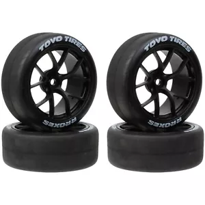 Wheel Rims Rubber Tire For Traxxas 4-Tec 2.0 Tamiya TT-01 Kyosho RC Car Parts - Picture 1 of 7