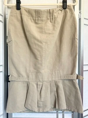Burberry Prorsum Khaki Knee Length Skirt - Size 42 - Image 1 of 4