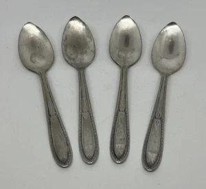 Vintage Quality Silver Plate Spoons Silverplate 4.5" Set Of Four Spoons - Picture 1 of 9