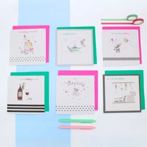 CARD 'N' MIX Charmed Assortment 6 Card Potluck Pick Cards for Birthdays - Picture 1 of 9
