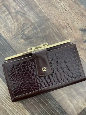 Vintage Pierre Cardin Womens Frame Wallet  Brown Patent  Leather-READ - Image 1 of 4