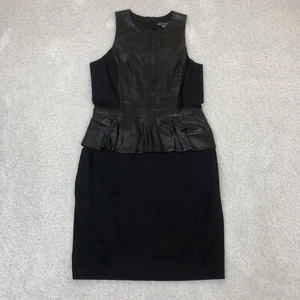 Armani Exchange AX Dress UK10 Black Leather Designer Smart Formal - Picture 1 of 13