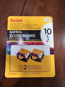 Kodak Ink Cartridge 10C Color Ink Cartridge Pack Of 2 Unopened Genuine - Picture 1 of 2