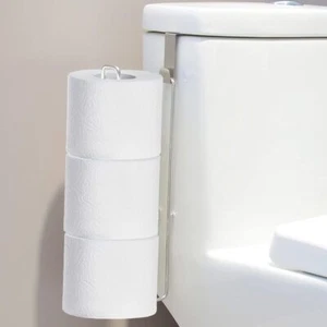Bathroom Toilet Paper Roll Holder Over The Tank Mount for 3 Tissue Rolls - Picture 1 of 3