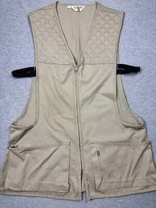 Bob Allen Shooting Vest Unisex Beige Pockets Quilted Padding - Picture 1 of 5