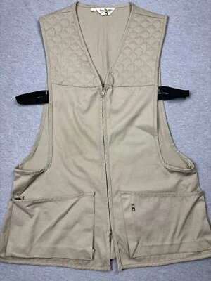 Bob Allen Shooting Vest Unisex Beige Pockets Quilted Padding - Image 1 of 4