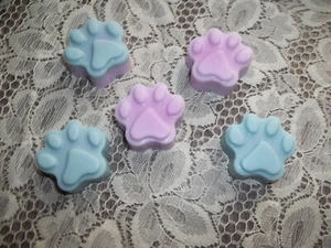 3 pc Paw Print Soap set, choice, favors, scent, FREE ship, 170+ scents, gifts - Picture 1 of 3