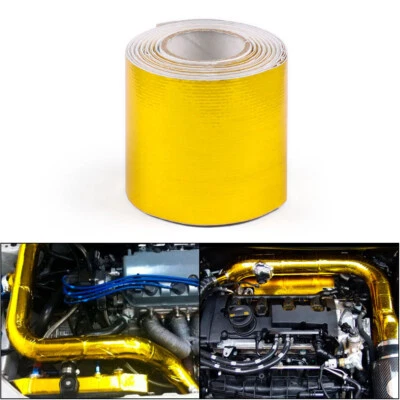 2"x15" Roll Self Adhesive Reflective Gold High Temperature Heat Shield Wrap Tape - Image 1 of 4
