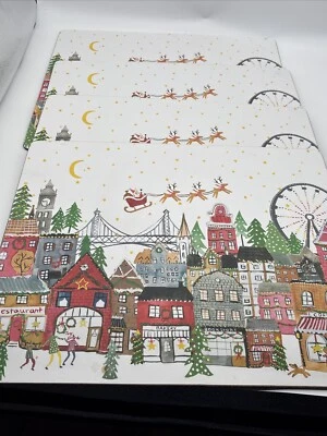 Pottery Barn Christmas in the city cork backed placemats (set of 4) - Image 1 of 4