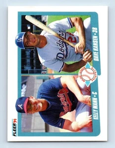 1990 Fleer Kelly Mann/Dave Hansen Rookie Atlanta Braves /Los Angeles Dodgers - Picture 1 of 2