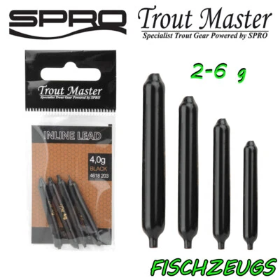 Spro Inline Lead Trout Master Durchlaufblei Blei 2-6g Gummi beschichtet Stabblei - Bild 1 von 3