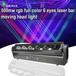 6 Eyes Monster Beam Laser Moving Head Light Full Color RGB DJ Lighting Stages yc - Picture 1 of 12