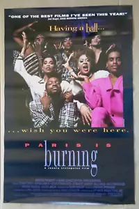 PARIS IS BURN 1990 original 27X41 rollo póster Dorian Corey Jennie Livingston - Imagen 1 de 11