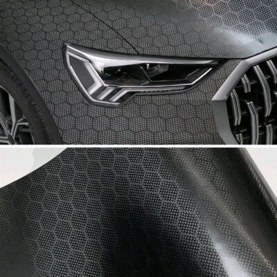 Carbon Fiber Sticker Diamond Forged Carbon Black Film Waterproof Change Color - Image 1 of 4