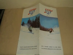New Hampshire Skiing MAP Brochure 1972 SKI 93 MITTERSILL, TENNEY, LOON CANON MTN - Picture 1 of 12