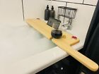 Wooden Bath Caddy  Bathtub Board Shelf Wine Glass, Candle, Tablet Holder, Towel