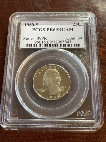 1980 S 25C Washington Quarter PCGS PR69DCAM Cover