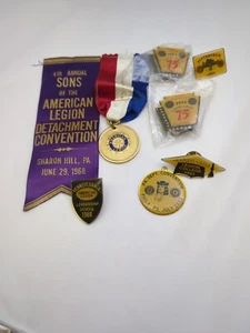 Lotto 8 nastri 68 nastri vintage PA American Legion convenzione distaccamento, medaglia spille  - Foto 1 di 13