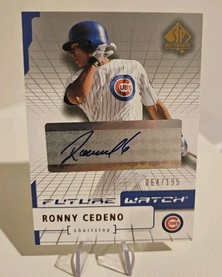 2004 SP Authentic - Future Watch Ronny Cedeno #126 /195 (RC) Gold Parallel Cubs - Image 1 of 2