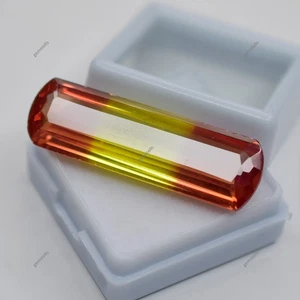 Natural Bi-Color Sapphire 27.00 Ct Fancy Cut CERTIFIED Loose Gemstone For Gift - Picture 1 of 7