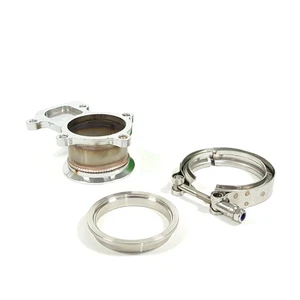 Turbo Flange to 3'' V-band Adapter Clamp Kit For Cummins Holset HX35 HX35W HX40 - Foto 1 di 5
