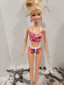 Traje de baño Barbie vintage 1999 Hawaii tropical bikini traje de baño parte superior e inferior solamente - Imagen 1 de 7