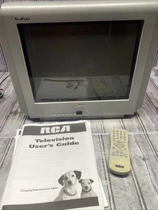 RCA TruFLAT 14" 14F512T CRT TV, w/Remote, w/ Manuals Gaming Retro Tested Nice! - Picture 1 of 10