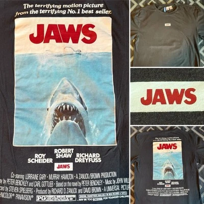JAWS Officially Licensed Movie T-Shirt. (Ladies) SMALL (NV) DIVIDED H&M Preowned - Image 1 of 4