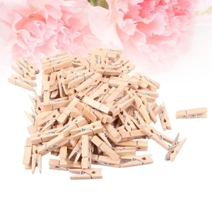 200 Pezzi Mollette Appendiabiti in Legno Mini Picchetti Clip Foto per Decorazione Artigianale - Foto 1 di 11