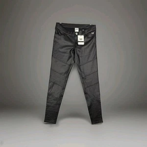 Harley Davidson Pants Womens Size 6 Faux Leather Motorcycle 32x29 Leggings Boho - Picture 1 of 15