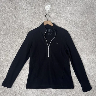 Tommy Bahama Women's Half-Zip Sweatshirt Black - Small - Image 1 of 4